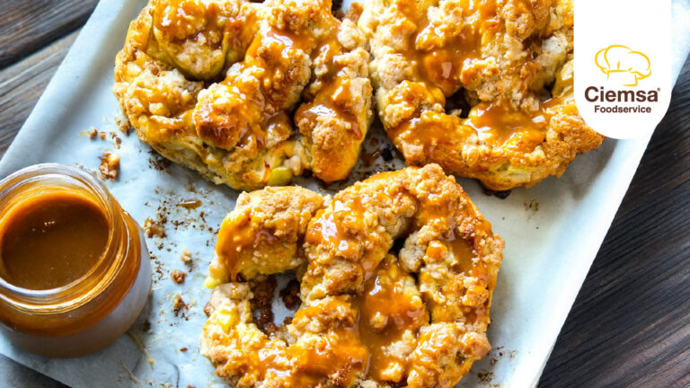 Pretzels con Manzana, Canela y Caramelo